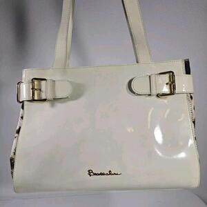 BRACCIALINI Designer Womens Cream Jelly Shoulder Bag Purse